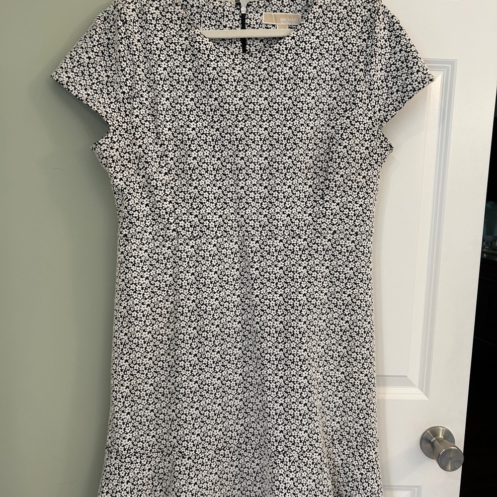 Michael Kors Monochrome Floral Mini Dress